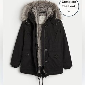 FAUX FUR-LINED COZY PARKA HOLLISTER JACKET